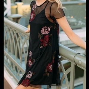 Mesh Floral Dress